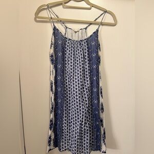 Soft Joie Blue and White Cotton Mini Dress